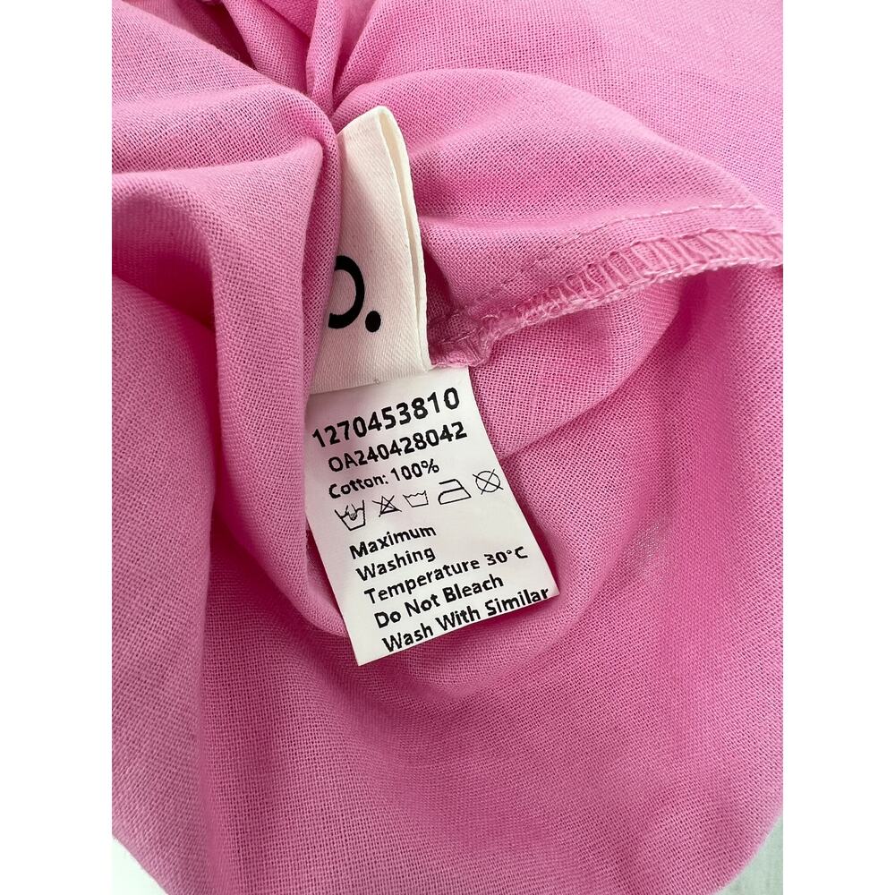 Commense Pink Open Back Tie Mini Dress Coquette Cotton Dress Size Small - Picture 5 of 6